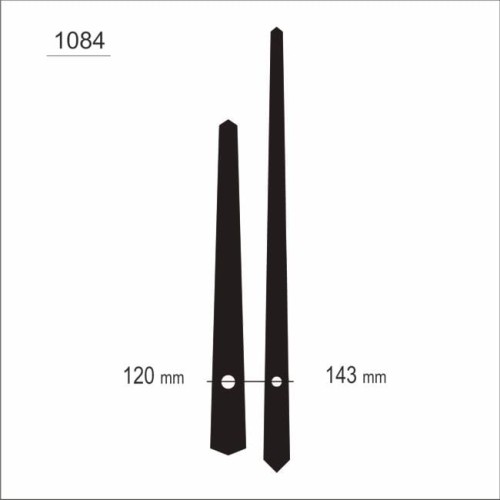 długie czarne wskazówki zegarowe