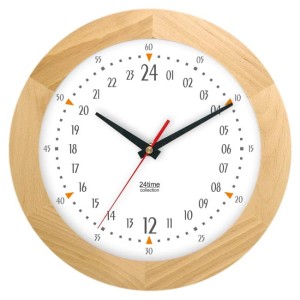Zegar 24-godzinny drewniany solid #3