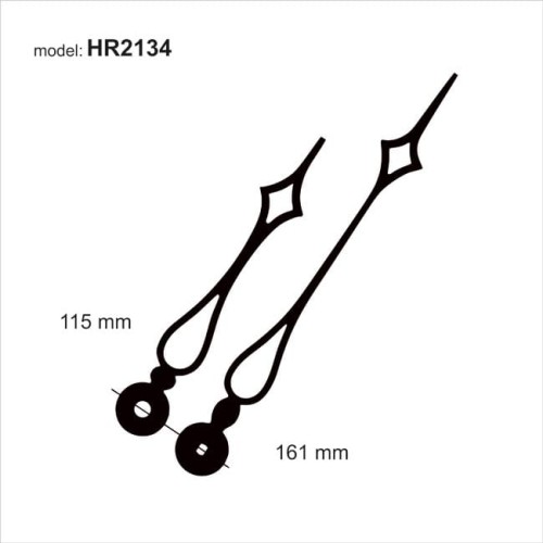 długie mosiężne wskazówki zegarowe