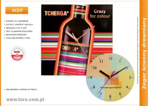 Zegar reklamowy na bazie MDF