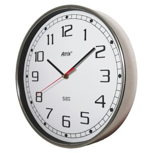 Zegar z chromowaną ramką Super Cichy #1