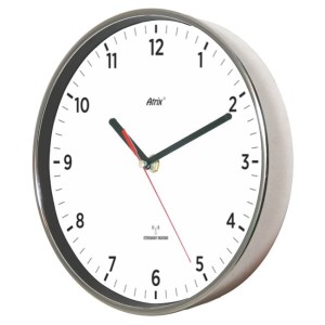 Zegar radiowy super cichy slim chromowany
