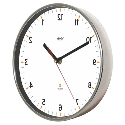 Zegar chromowany chodzący do tyłu