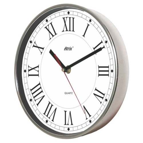 zegar z chromowaną ramką