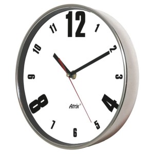 Zegar ścienny chromowany Arabic