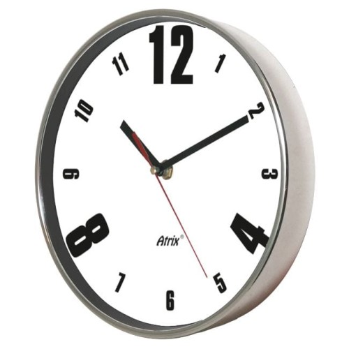 zegar z chromowaną ramką