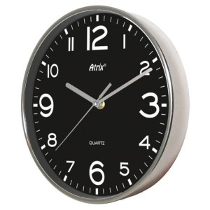 Zegar ścienny z metalizowaną ramką BD