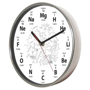 Zegar naścienny chromowany chemia #2