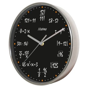 Zegar chromowany matematyka #11B