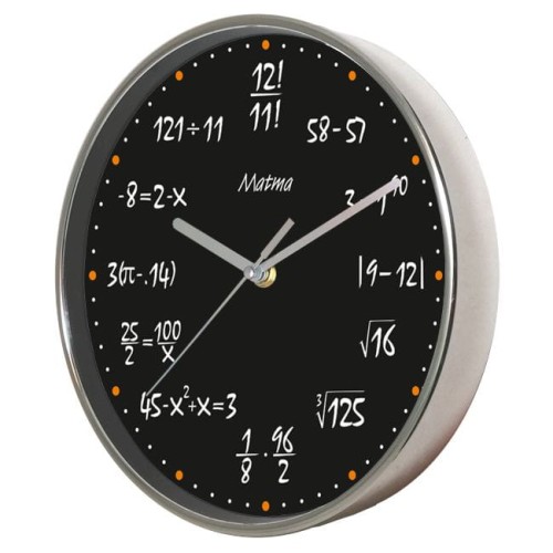 Zegar chromowany matematyczny