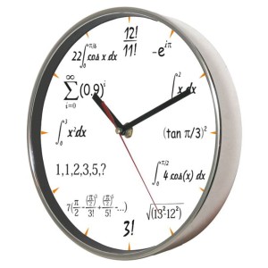 Zegar chromowany matematyka #3W