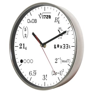 Zegar chromowany matematyka #2W