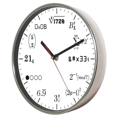Zegar chromowany matematyczny