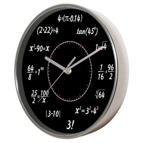 zegar chromowany matematyczny