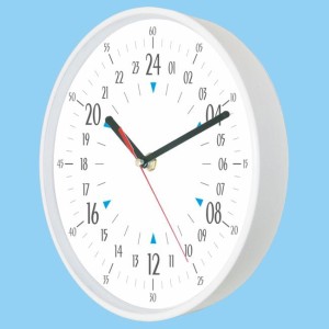 Zegar plastikowy 24-godzinny biały #3