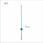 Wskazówka sekundnika  niebieska /S77
