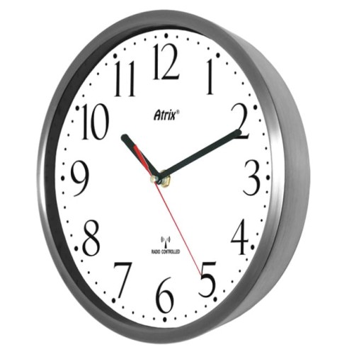 zegar ze stali nierdzewnej radiowy