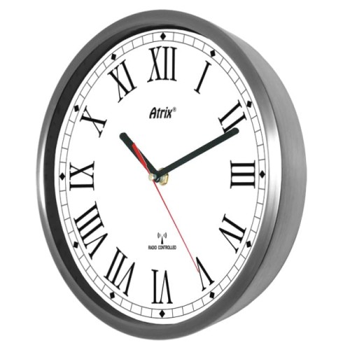 zegar ze stali nierdzewnej radiowy