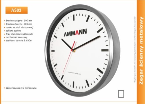 Zegar reklamowy ze stali