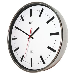 Zegar z chromowaną ramką Super Cichy #2