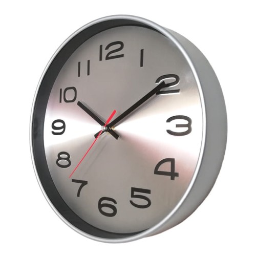 Zegar radiowy z metalową tarczą