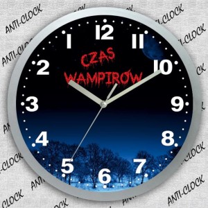 Antyzegar ścienny czas wampirów srebrny