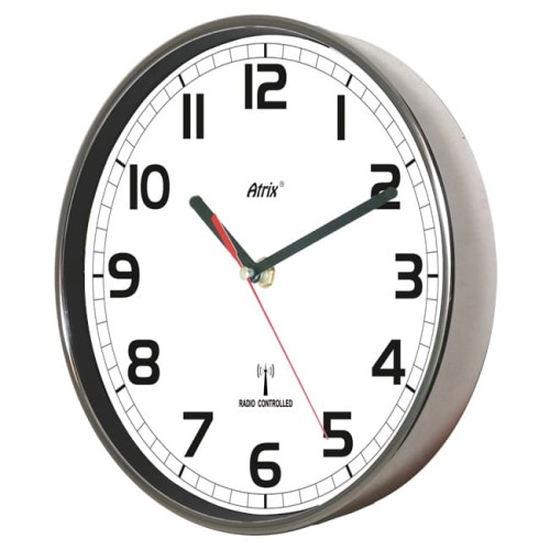 Zegar chromowany sterowany radiowo