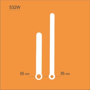 Wskazówki zegarowe pałki solid białe /W70W