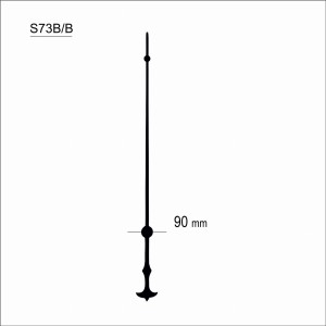 Wskazówka sekundnika ozdobna czarna /S73BB
