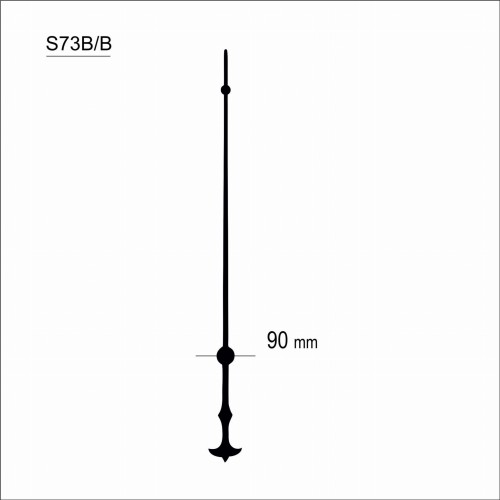Ozdobny sekundnik zegarowy czarny