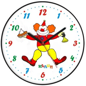 Zegar ścienny dla dzieci klaun