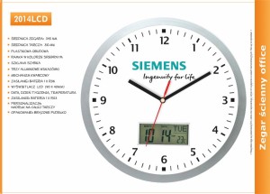 Zegar reklamowy z wyś. LCD /345mm