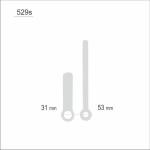 Wskazówki zegarowe srebrne /W65