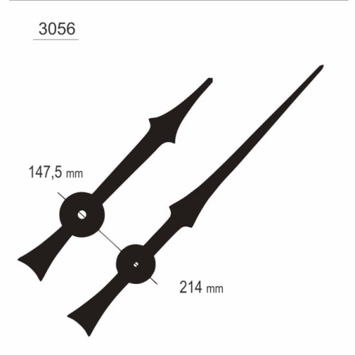 długie mosiężne wskazówki zegarowe