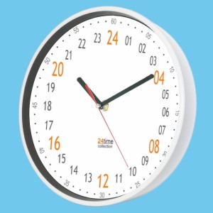 Zegar plastikowy 24-godzinny biały #2