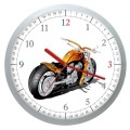 Zegar ze srebrną ramką motor