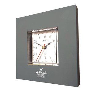 Zegar ramka chodzący do tyłu szary