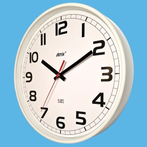 Zegar plastikowy Super Cichy 30cm/biały