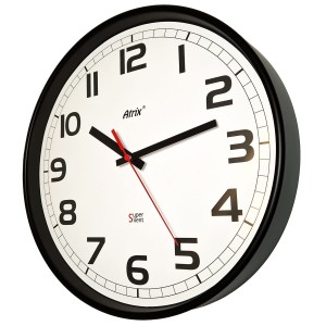 Zegar plastikowy Super Cichy 30cm/czarny