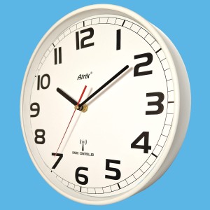 Zegar biały sterowany radiowo #7