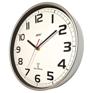 Zegar srebrny sterowany radiowo #7