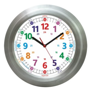 Zegar aluminium edukacyjny morski/ 20cm
