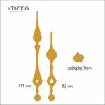 Komplet wskazówek zegarowych złote /9735