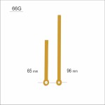 Wskazówki zegarowe ścięte pałki złote/W66