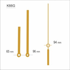 Komplet wskazówek zegarowych złote /K66G