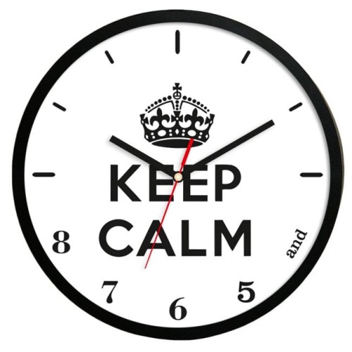 Zegar czarny keep calm