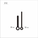 Wskazówki zegarowe pałki czarne /W19