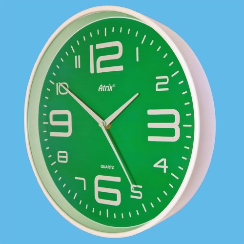 Zegar ścienny Alfa zielony