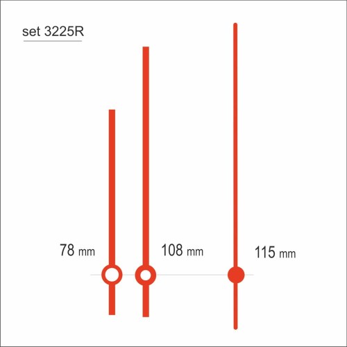 komplet cienkich wskazówek