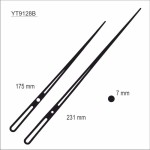 Komplet wskazówek zegarowych czarne/9128